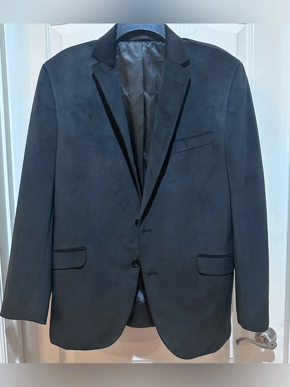 Kenneth Cole reaction Men's Classic Black velvet Single-Breasted Blazer size 44R